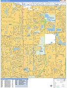 Coconut Creek  Wall Map Basic Style